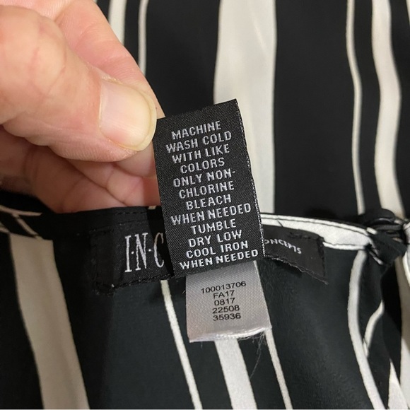 Inc. International Concepts Vertical Striped Side Slit Hi-Lo Long Length Tunic - Picture 6 of 7